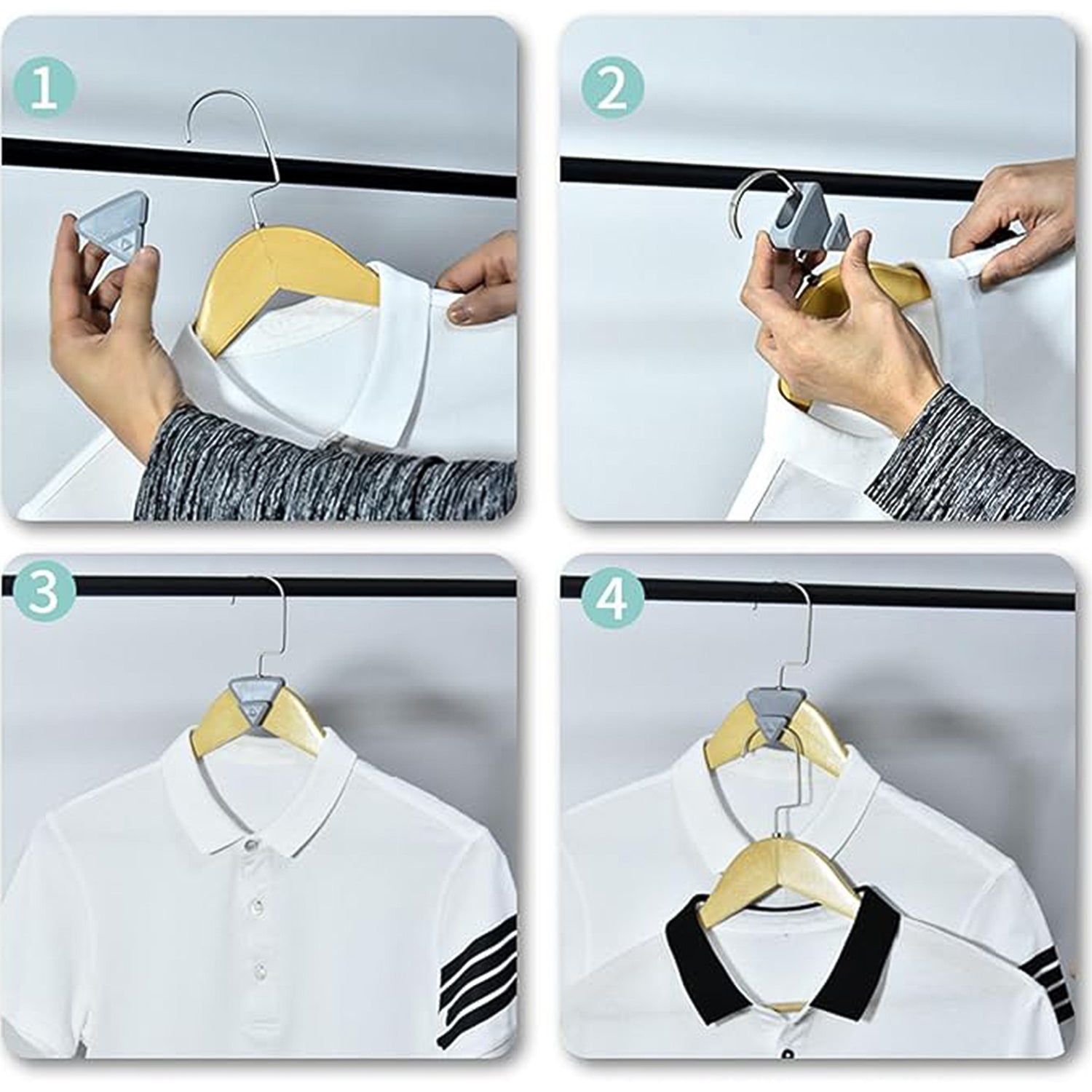 Multi-Functional Plastic Triangle Hanger Connector Hooks 5 Pcs Set Multi-Functional Plastic Triangle Hanger Connector Hooks 5 Pcs Set